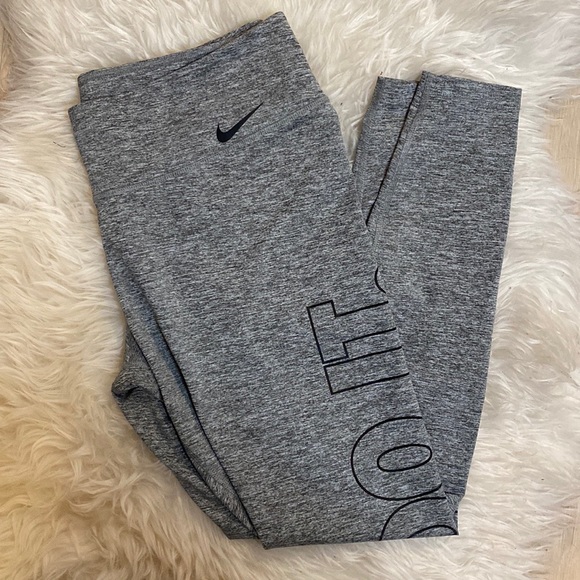 Nike DriFit Grey Leggings - Picture 1 of 5